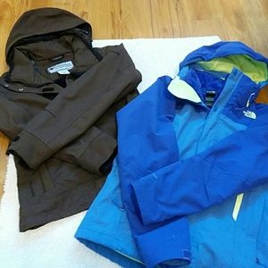 Columbia & The north face winter jacket set